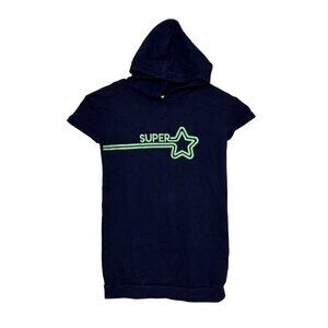 Gap Kids Hoodie T-Shirt With Super Star Graphic Navy Blue S (6-7)